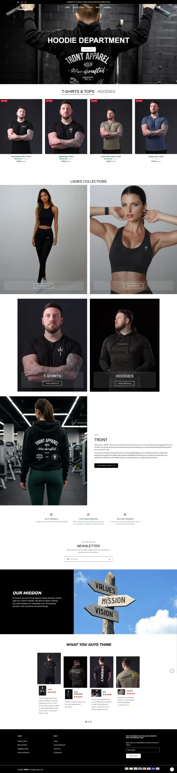 TRDNT Website Showcase