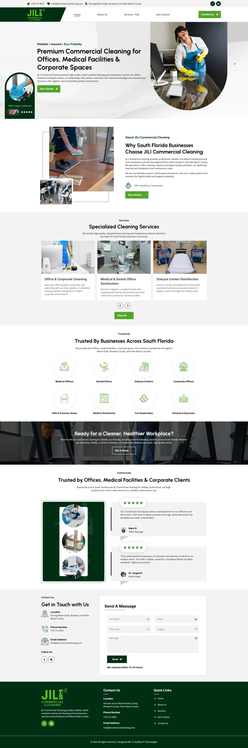 Jili Commercial Cleaning Website Showcase